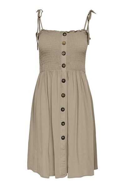 ONLY ONLANNIKA S/L SMOCK DRESS WVN NOOS STONE