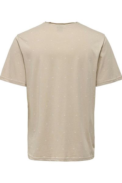Only & Sons ONSMYRON LIFE REG SS - Ditsy Tee CS 22029480 Ασημί