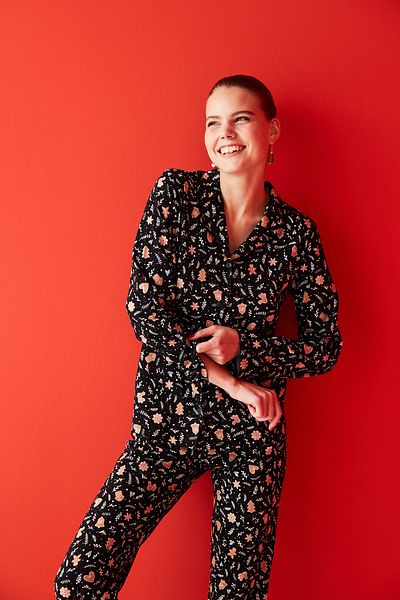 Penti Black Gift Cookies Pajama Set