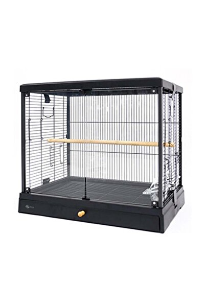 Dayang Üstten Açılır Cam Kafes 62*42*55cm Siyah