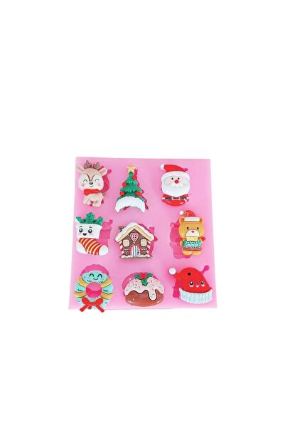 HOBİ YAP Çoklu Noel Süsleme 2 Taş Tozu,Mum,Sabun,Epoksi, Seramik,Şeker Hamuru...