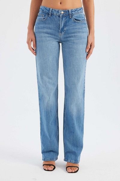 Hiccup Pantaloni de jeans cu talie normală cu croială dreaptă