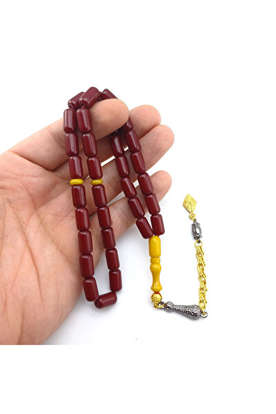 Selderesi Çift Renk Çubuk Malzeme Osmanlı Benzetmesi Sıkma Kehribar Tesbih