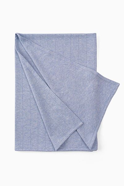 Boumini 100x100 Cm Blue Melange Cotton Baby Blanket - Multi-purpose