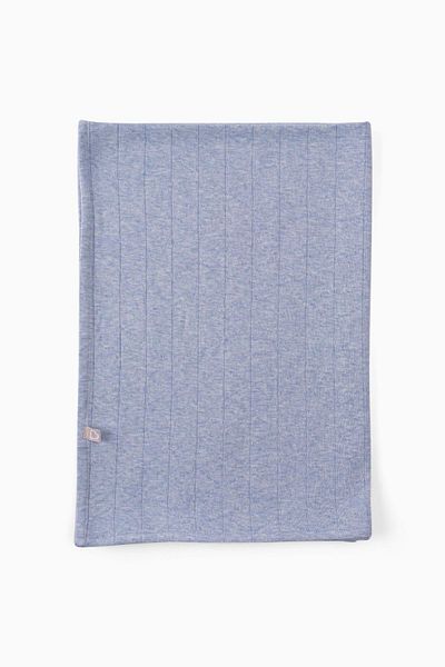 Boumini 100x100 Cm Blue Melange Cotton Baby Blanket - Multi-purpose