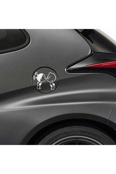 Sönmez Sticker Öpüşen Çoçuk Sticker - Yakıt Deposu Sticker - Oto Sticker - Ar...