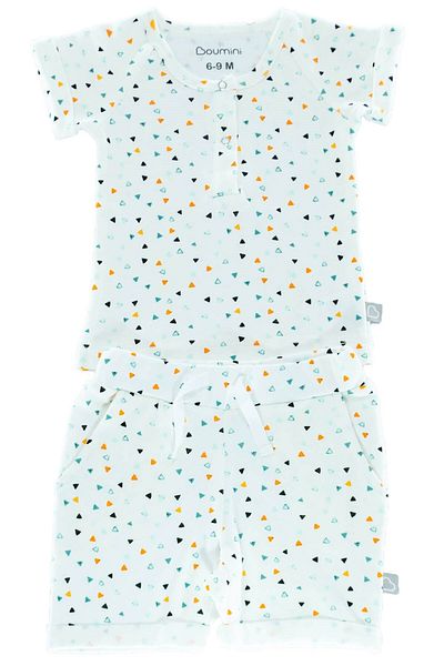 Boumini Baby Kids T-Shirt Shorts Set Colorful Triangles