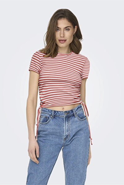 ONLY ONLWENDY S/S RUCHING TOP JRS15284982 ROSE COLOR