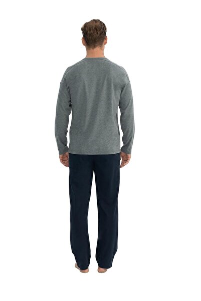 U.S. Polo Assn. U.S. Polo Assn. Erkek Antrasit Melanj Patlı Pijama Takımı