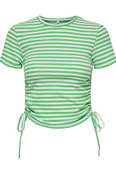 ONLY ONLWENDY S/S RUCHING TOP JRS 15284982 ΠΡΑΣΙΝΟ