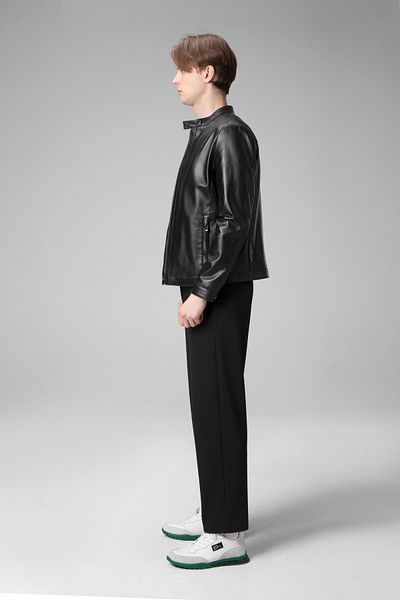 Dericlub Black Ronaldo Men's Leather Jacket
