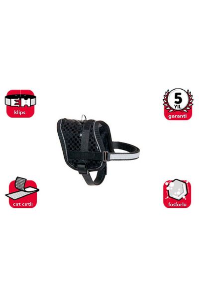 Karlie Black Reflective Chest Collar - Xs 31-40cm