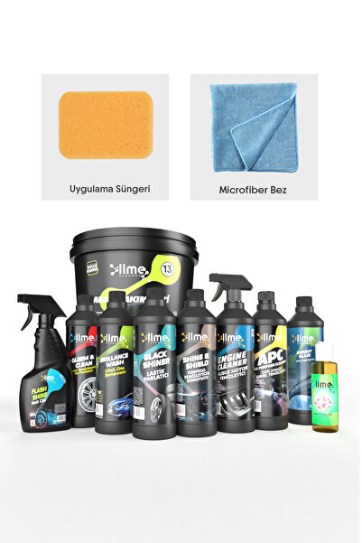 Lime Cleaner 13’lü Oto Bakım Temizlik Seti, Jant, Torpido, Motor, Lastik, Oto...