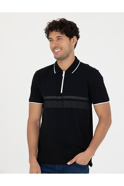 Pierre Cardin Μαύρο Slim Fit T-shirt