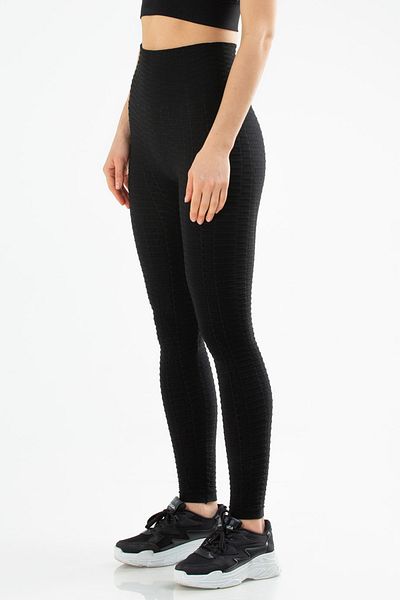 speedlife Μαύρο Slim Fit ψηλόμεσο γυναικείο κολάν χωρίς ραφές Ssd0008