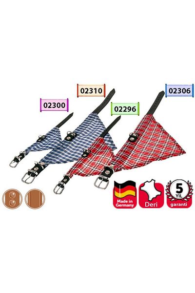 Karlie Leather Bandana Neck Collar 47cm Blue
