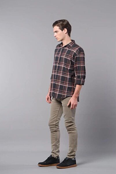 Keep Out 4018 Чоловіча сорочка з довгими рукавами та регулярним кроєм