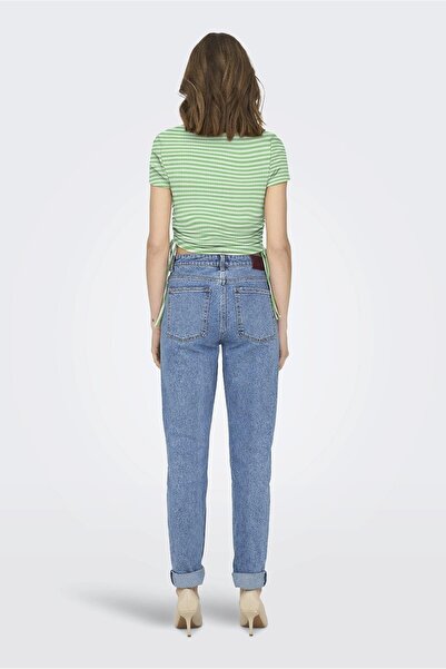 ONLY ONLWENDY S/S RUCHING TOP JRS15284982 GREEN