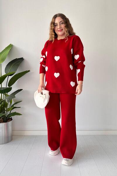 MaziButik Red Suit - Heart Pants