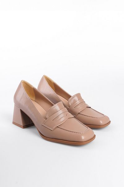 Capone Outfitters Mid Heeled Blunt Toe Loafer Damenschuhe