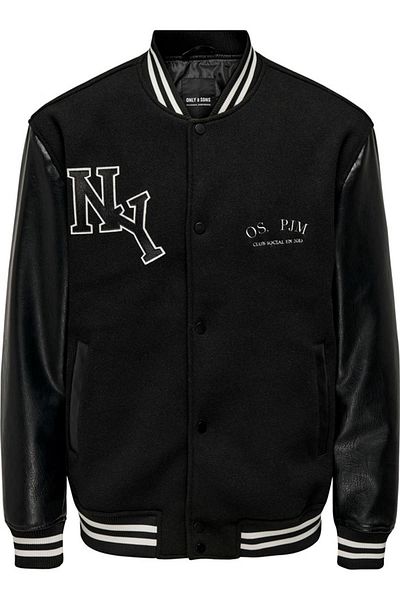 Only & Sons Черно яке Onsjay Varsity 23 - модел Otw