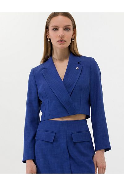 Pierre Cardin Indigo Crop Buttoned Jacket 50269108 -Vr028