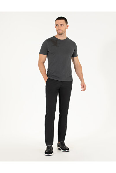 Pierre Cardin Siyah Regular Fit Kanvas Pantolon 50268860-VR046