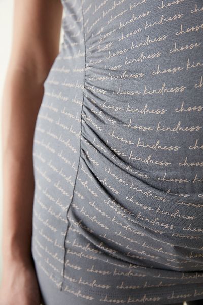Penti Gray Maternity Choose Kindness Slogan Printed Athlete Pajama Top