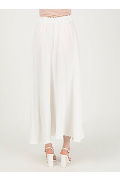 Refka Aerobin Flared Skirt with Elastic Waist - White - Woman