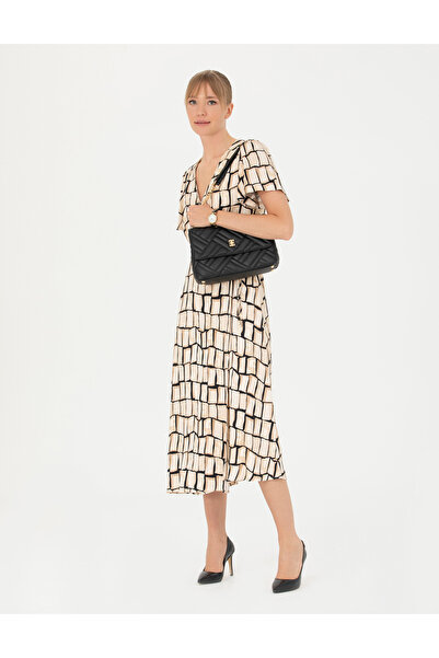 Pierre Cardin Siyah Regular Fit Dokuma Elbise 50272970-VR046