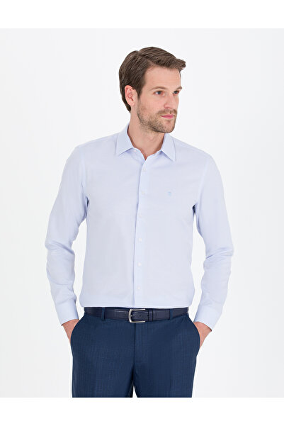 Pierre Cardin قميص أزرق فاتح بقصة ضيقة وأكمام طويلة 50269449-VR003