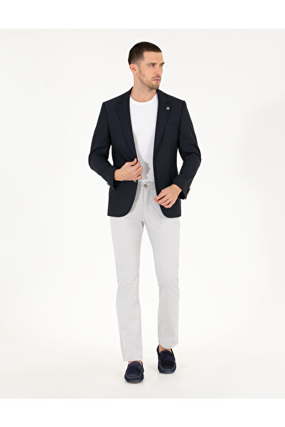 Pierre Cardin Açık Gri Regular Fit Kanvas Pantolon 50268860-VR001