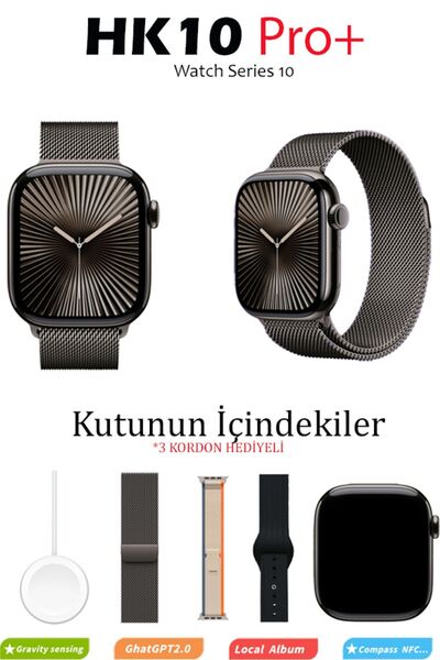 Qifit Watch Series 10 Akıllı Saat Eylül Serisi Hk 10 Pro Plus Tüm Telefonlara Uyumlu Ai Zeka G-sensör