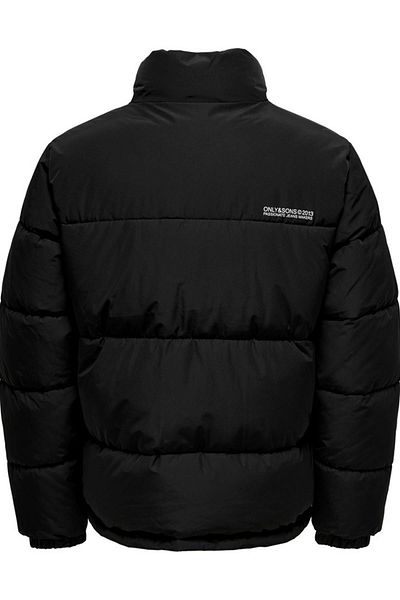 Only & Sons Onsmelvin Black Puffer Jacket - Otw Vd Lifefilm