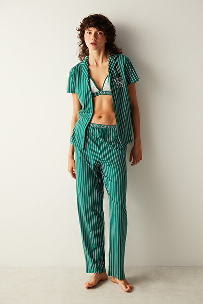 Penti Cambridge Yeşil Gömlek Pantolon Pijama Takımı -unique Koleksiyonu