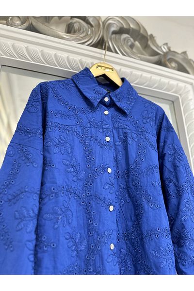 Invee INVEE 7019 - Cămașă Indigo Hole lucrată manual