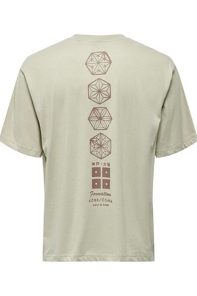 Only & Sons Onsmalık Life RLX SS Tee 22029484 - Ασημί