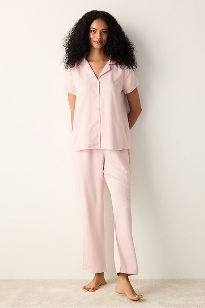 Penti Pink marGot Satin Shirt and Pants Pajama Set