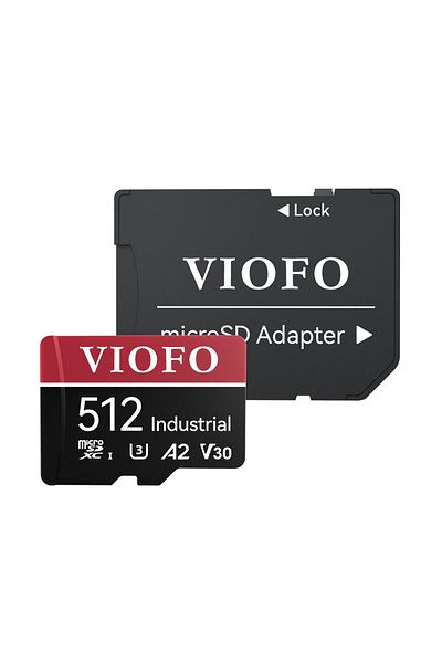 Viofo بطاقة ذاكرة Micro SD سعة 512 جيجابايت - سرعة القراءة والكتابة 100 ميجابايت/ثانية و90 ميجابايت/ثانية، فئة التحمل 10