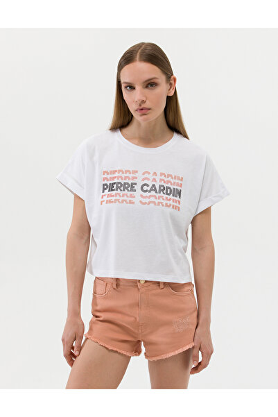 Pierre Cardin Tricou alb cu croială confortabilă 50269838-VR013