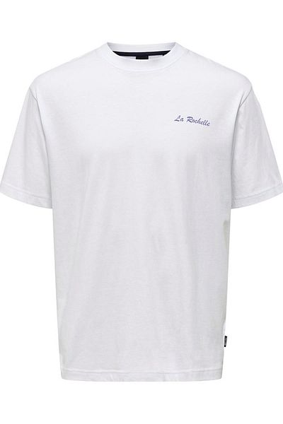 Only & Sons Onsmervyn Life Rlx Summer Ss Tee 22029519 P.λευκό
