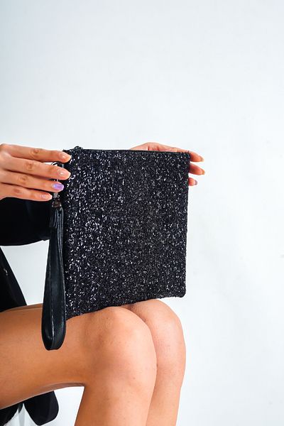 Capone Outfitters Dámská spojková taška Beaded Paris 222