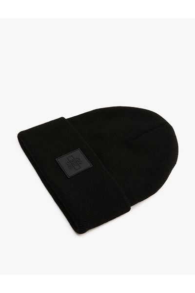 Koton Beret Slogan Printed Layered Label Detailed