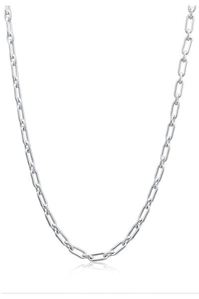 KUZZOI Halskette Gliederkette Herren Oval Modern 925 Ayar Gümüş