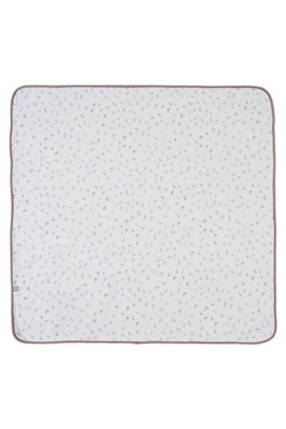 Boumini 80X80 cm 100% Cotton Double Layer Baby Blanket Butterflies Lilac