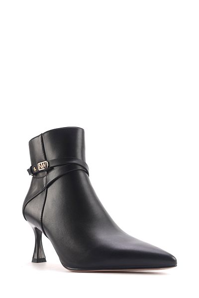 Nine West TINO 4PR Μαύρα γυναικεία μποτάκια με τακούνι