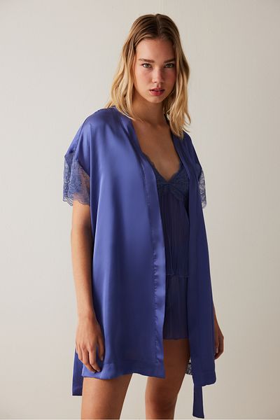 Penti Rochie albastră din satin Freya