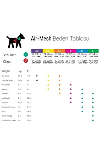 Tailpetz Air-Mesh Harness Dog Harness Large Black