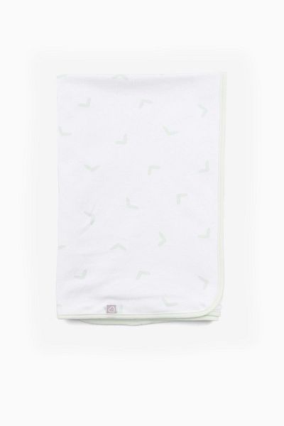 Boumini 80x80 Cm 100% Cotton Double Layer Baby Blanket Mint White