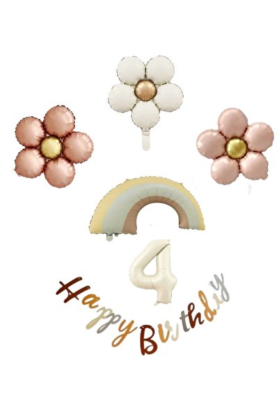 DÜVENCİ TİCARET Μπαλόνι Ηλικίας - Ρετρό Φύλλο Μαργαρίτας